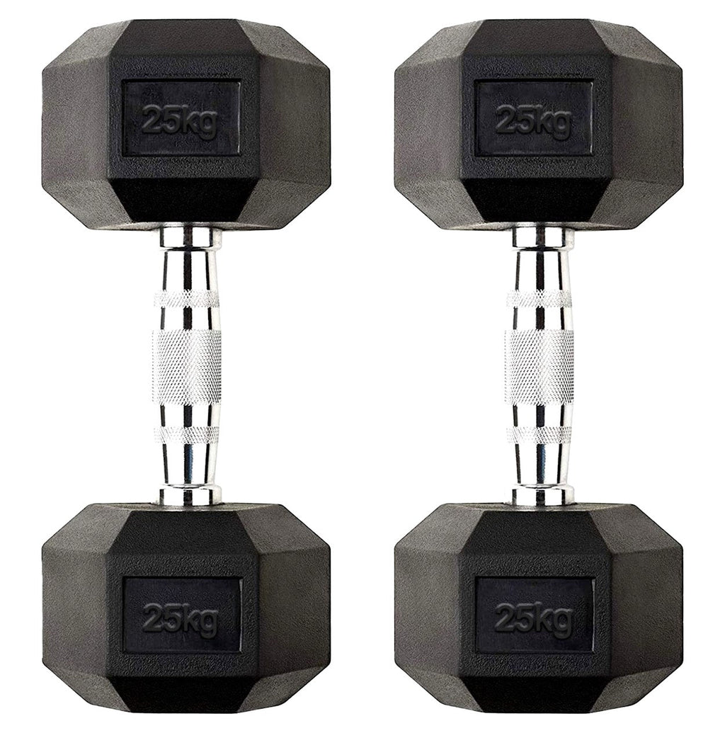 Hex Dumbbell Pairs & Sets 2.5kg–60kg – Rubber-Coated, Anti-Roll Weights with Rack Option – Home Gym Strength Training Dumbbell Set UK
