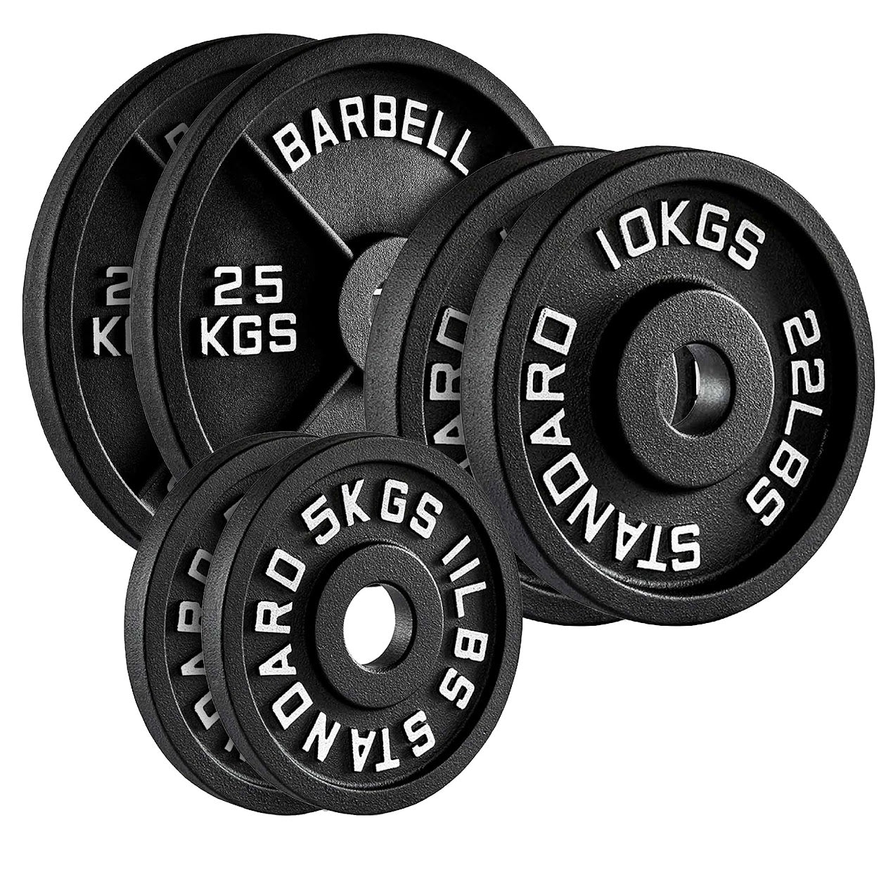 Cast Iron Weight Plates | Durable Weight Discs for Home & Gym | Available in Singles, Pairs & Sets | Heavy-Duty Dumbbell Plates for Strength Training & Weightlifting |