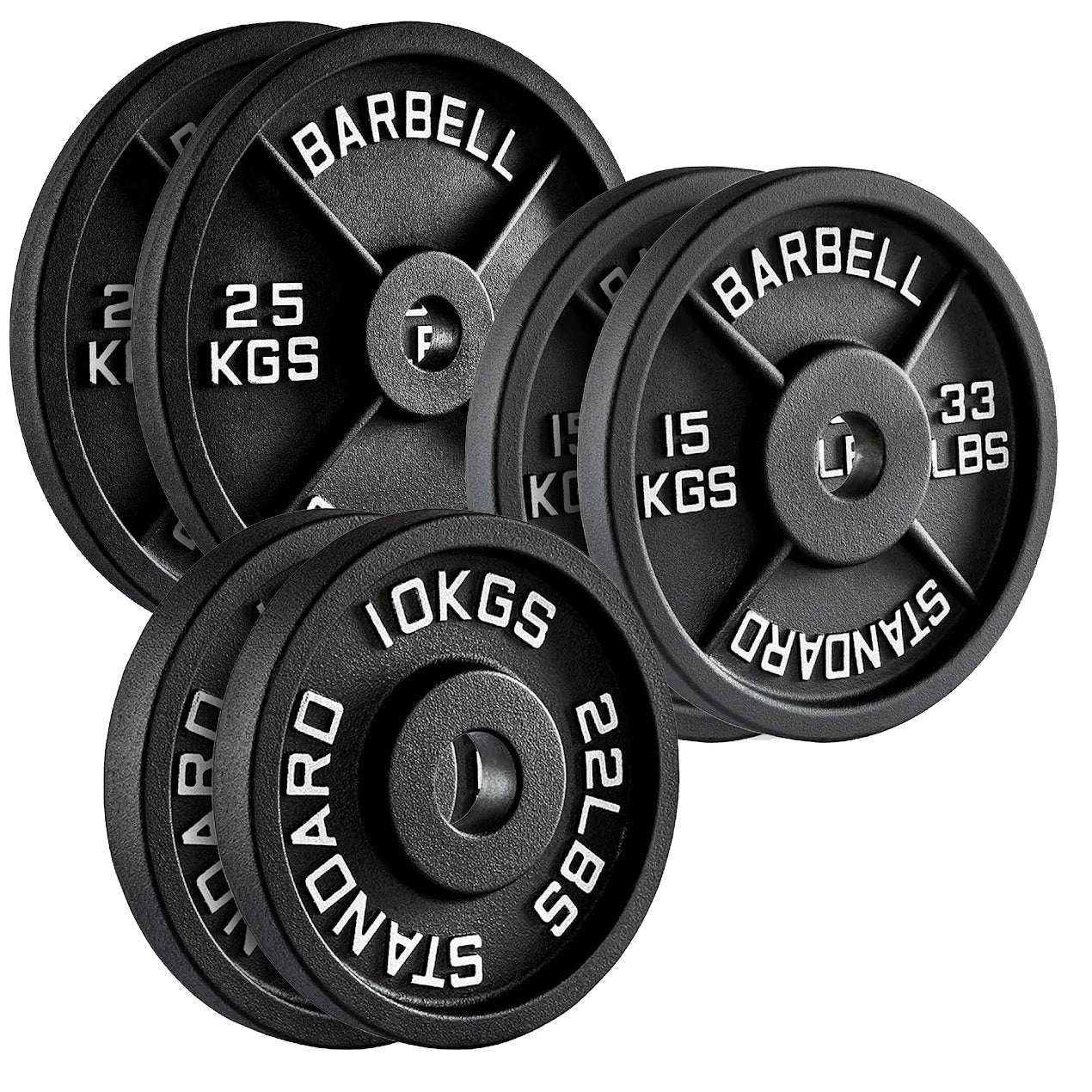 Cast Iron Weight Plates | Durable Weight Discs for Home & Gym | Available in Singles, Pairs & Sets | Heavy-Duty Dumbbell Plates for Strength Training & Weightlifting |