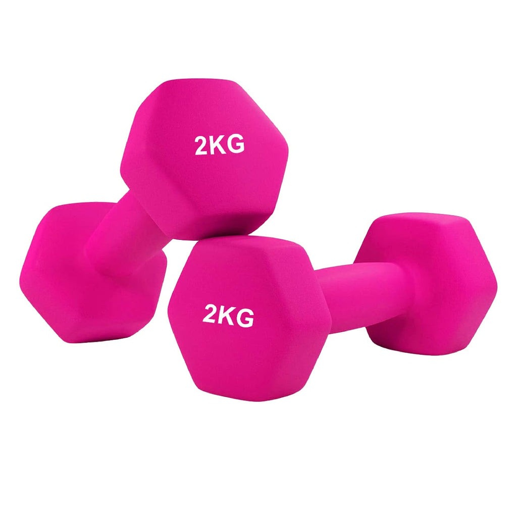 Neoprene Hex Dumbbells with Anti-Roll Design | Non-Slip Hand Weights for Home & Gym | Sold as Singles, Pairs, or Complete Sets | Comfortable Grip & Durable Coating
