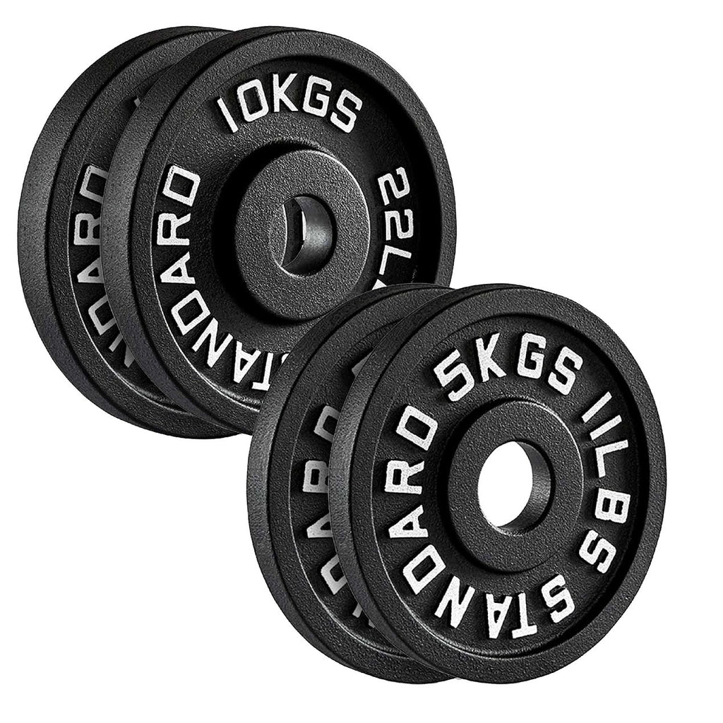 Cast Iron Weight Plates | Durable Weight Discs for Home & Gym | Available in Singles, Pairs & Sets | Heavy-Duty Dumbbell Plates for Strength Training & Weightlifting |