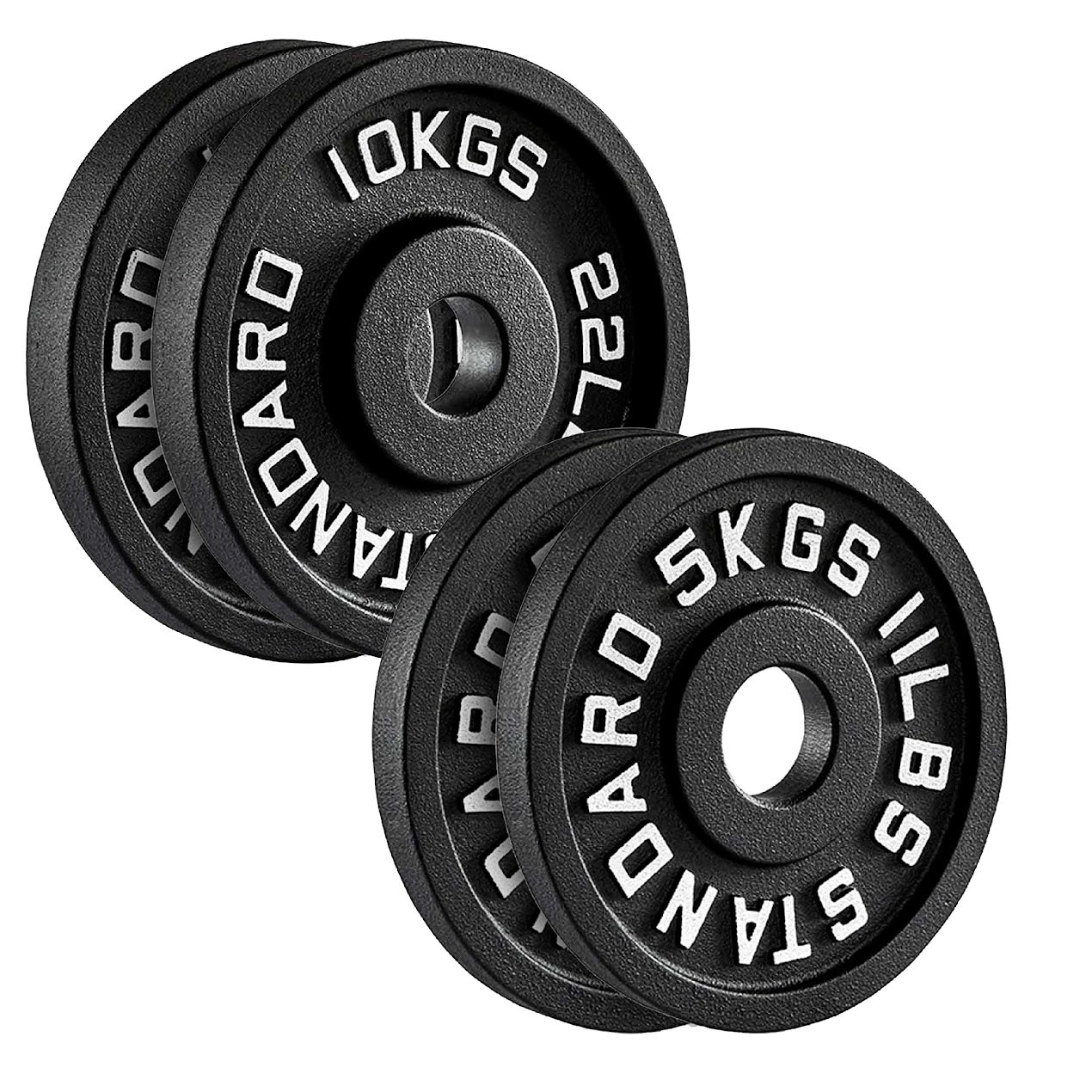 Cast Iron Weight Plates | Durable Weight Discs for Home & Gym | Available in Singles, Pairs & Sets | Heavy-Duty Dumbbell Plates for Strength Training & Weightlifting |