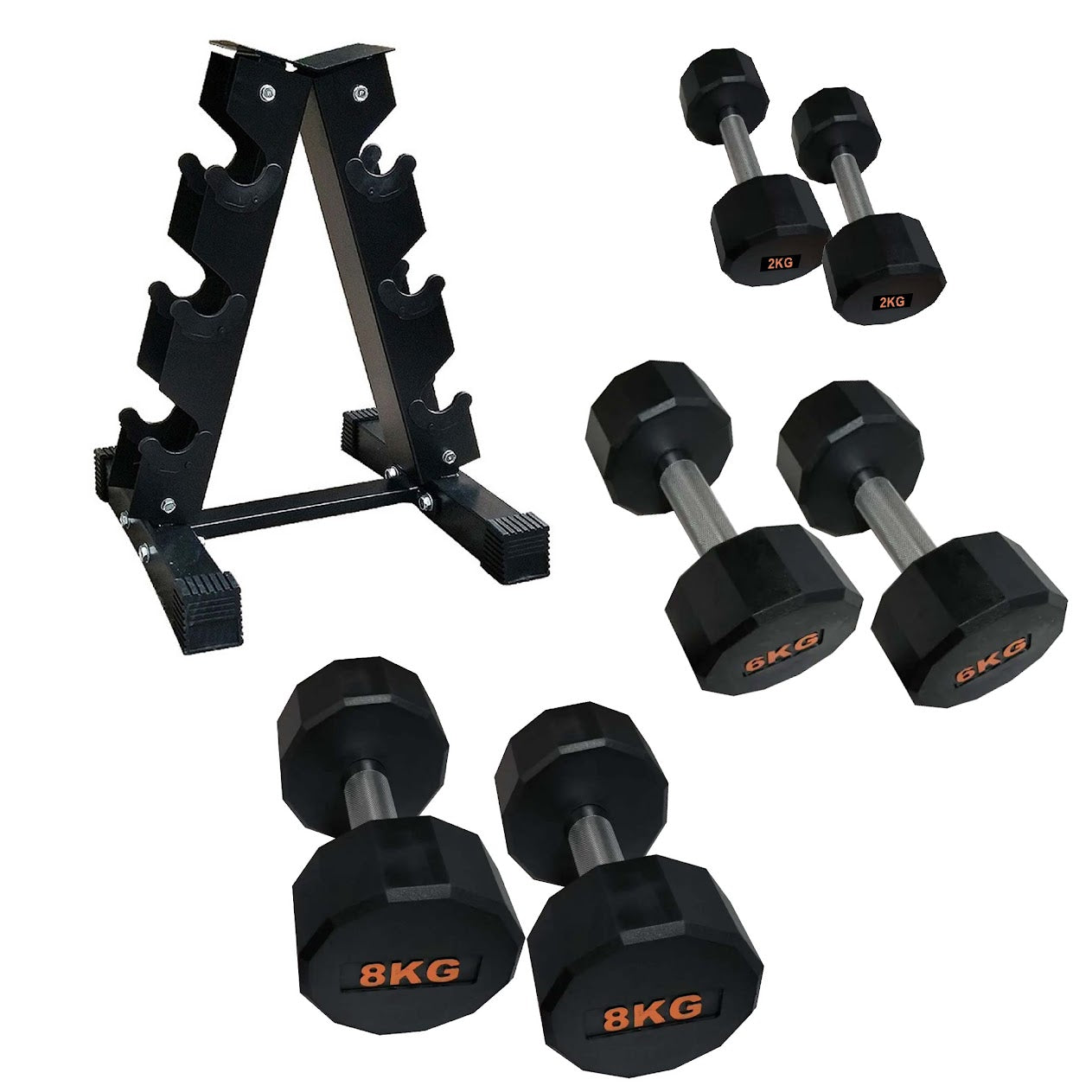 Hex-Shaped Round Dumbbell – Anti-Roll Strength Weight for Stable & Controlled Training Sessions