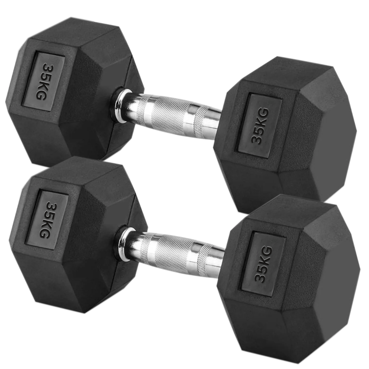 Hex Dumbbell Pairs & Sets 2.5kg–60kg – Rubber-Coated, Anti-Roll Weights with Rack Option – Home Gym Strength Training Dumbbell Set UK