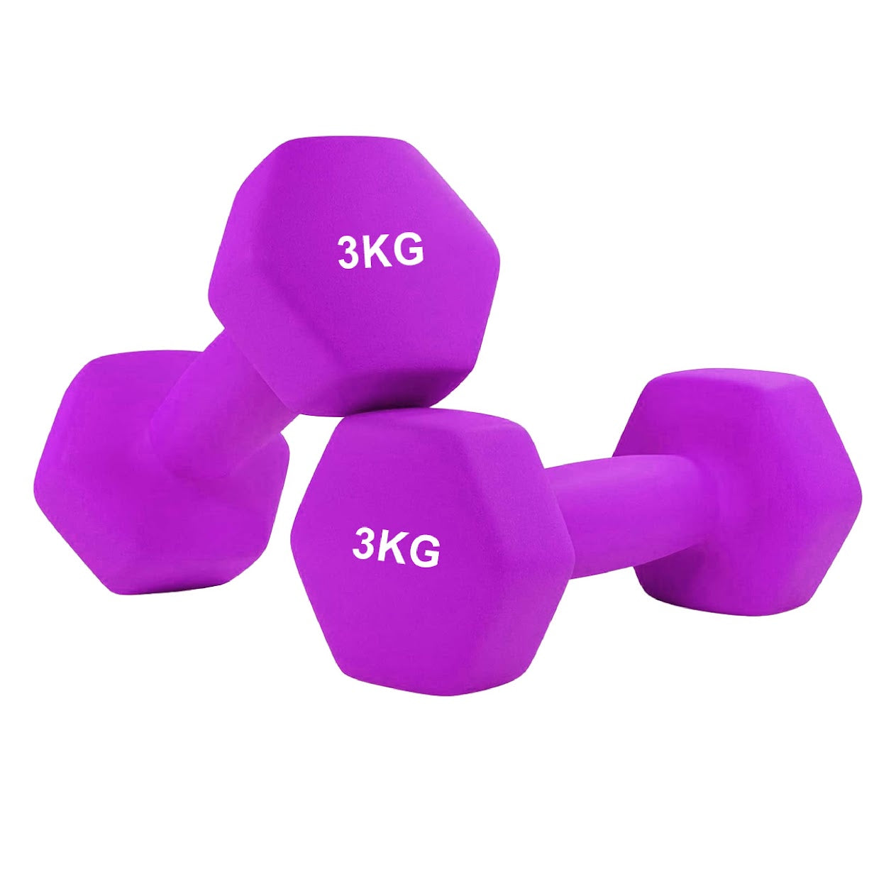 Neoprene Hex Dumbbells with Anti-Roll Design | Non-Slip Hand Weights for Home & Gym | Sold as Singles, Pairs, or Complete Sets | Comfortable Grip & Durable Coating
