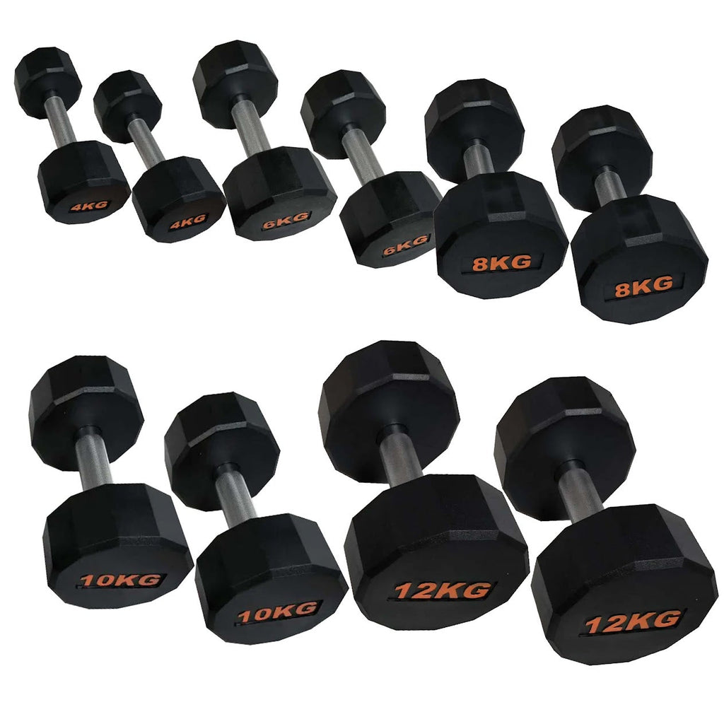 Hex-Shaped Round Dumbbell – Anti-Roll Strength Weight for Stable & Controlled Training Sessions