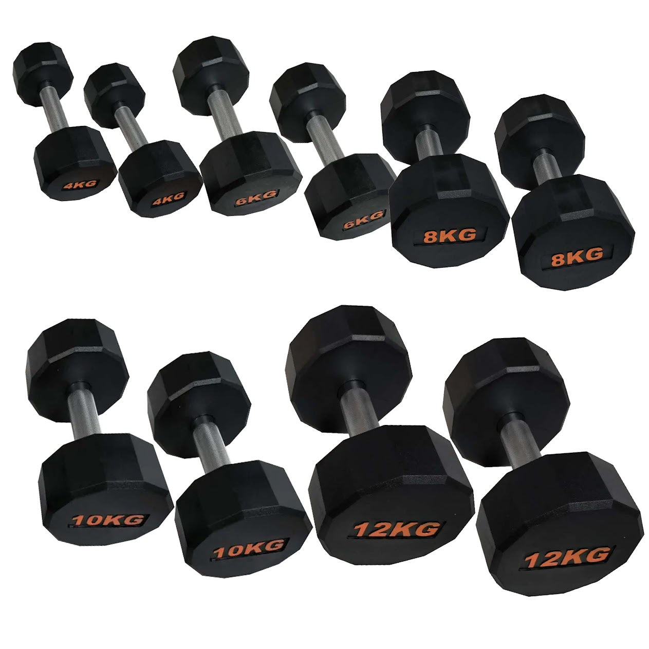 Hex-Shaped Round Dumbbell – Anti-Roll Strength Weight for Stable & Controlled Training Sessions