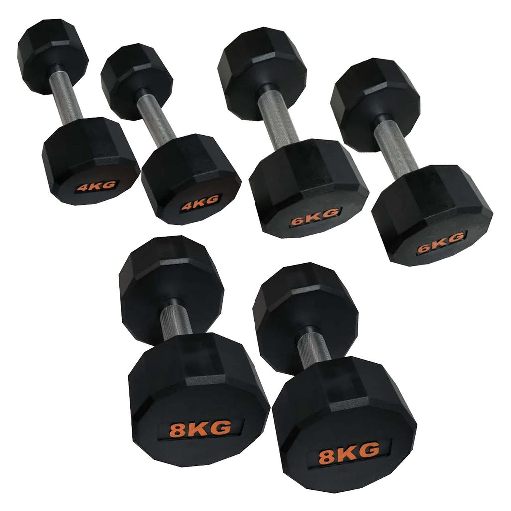 Hex-Shaped Round Dumbbell – Anti-Roll Strength Weight for Stable & Controlled Training Sessions