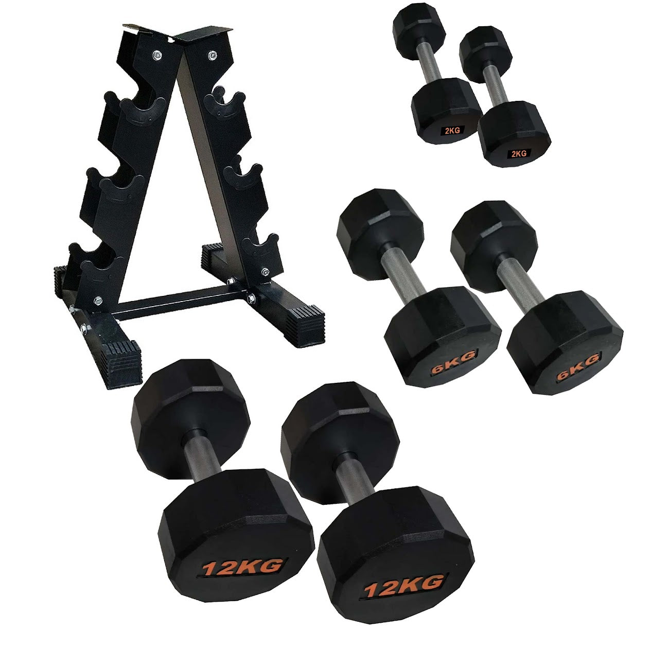 Hex-Shaped Round Dumbbell – Anti-Roll Strength Weight for Stable & Controlled Training Sessions