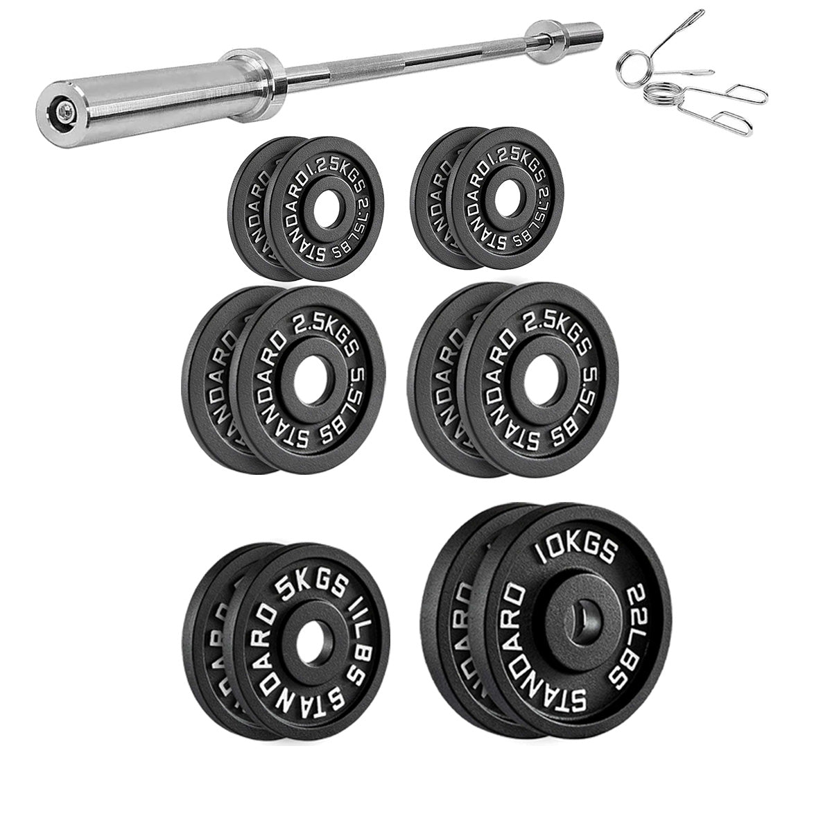Cast Iron Weight Plates | Durable Weight Discs for Home & Gym | Available in Pairs & Sets | Heavy-Duty Dumbbell Plates for Strength Training & Weightlifting