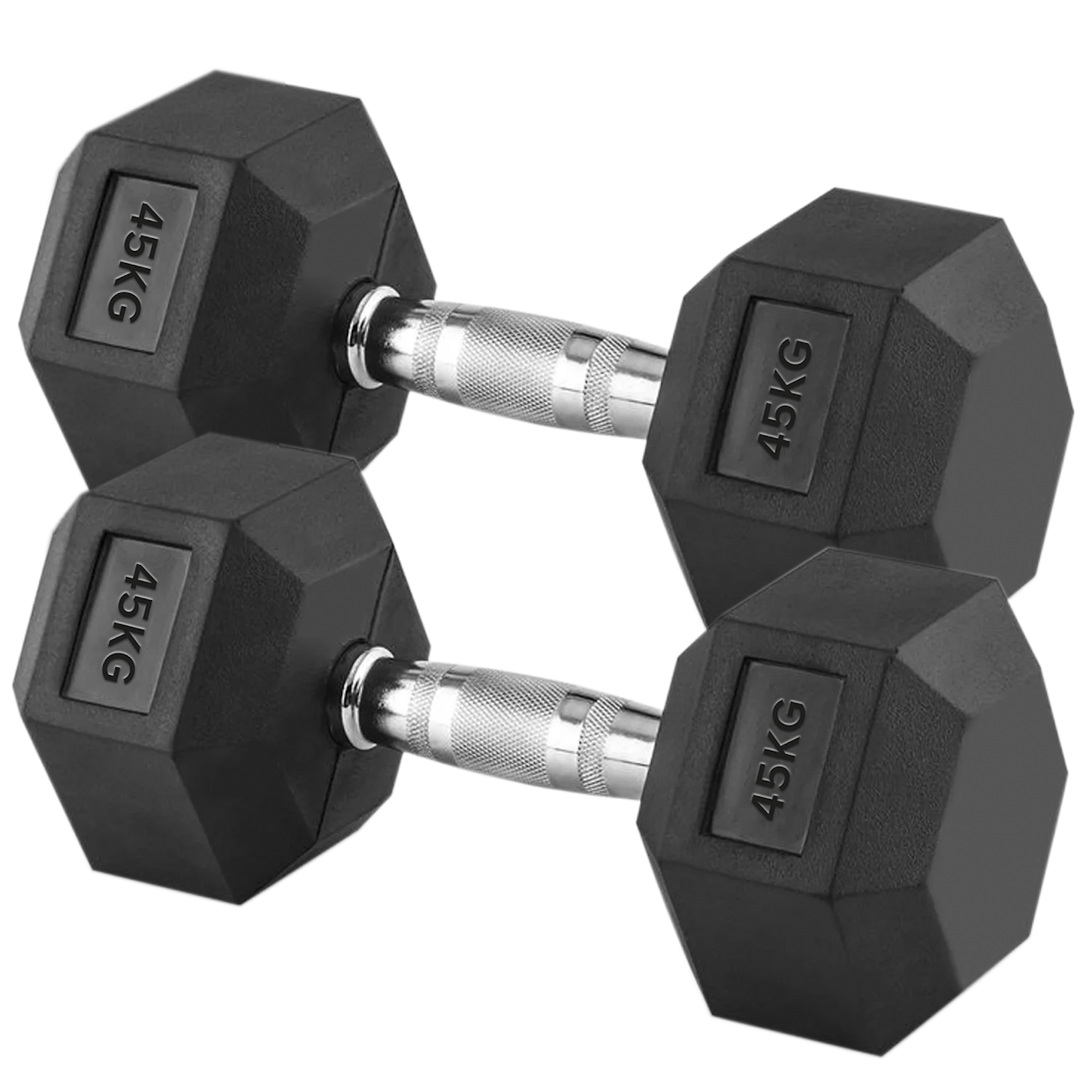 Hex Dumbbell Pairs & Sets 2.5kg–60kg – Rubber-Coated, Anti-Roll Weights with Rack Option – Home Gym Strength Training Dumbbell Set UK