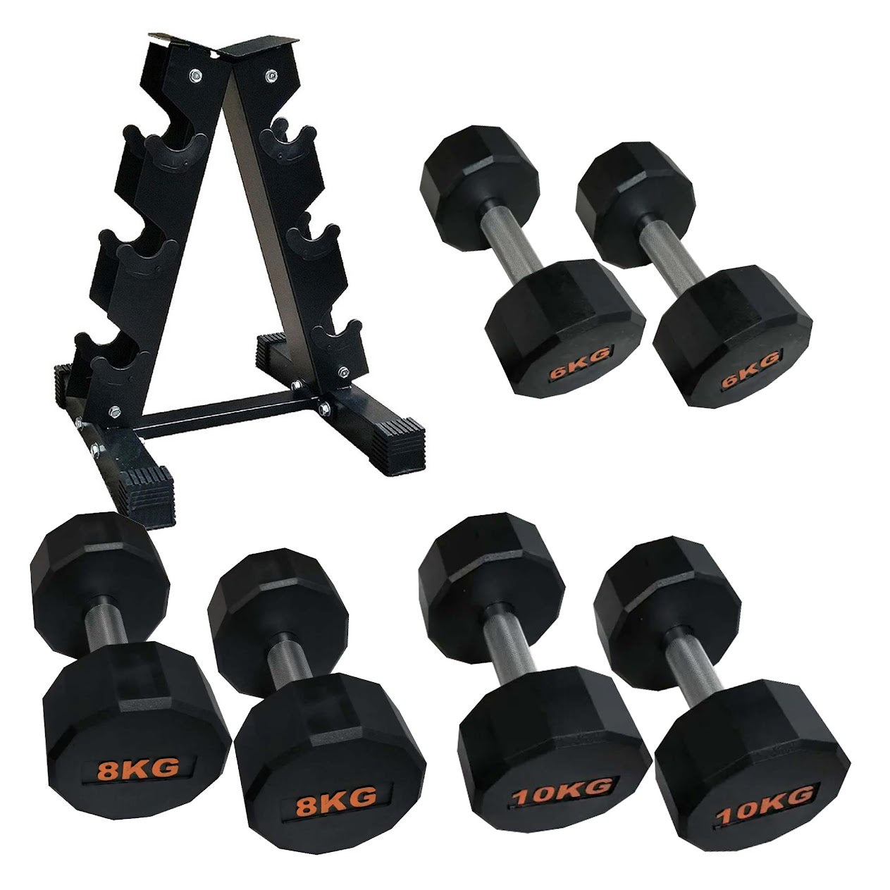 Hex-Shaped Round Dumbbell – Anti-Roll Strength Weight for Stable & Controlled Training Sessions