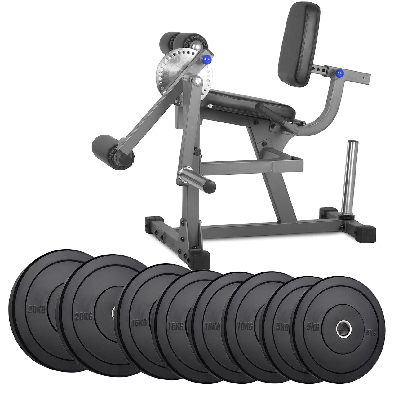 Transform Leg Training at Home – Adjustable Leg Extension & Curl Machine for Quads & Hamstrings | Heavy-Duty Strength Station (Optional Olympic Plate Set)
