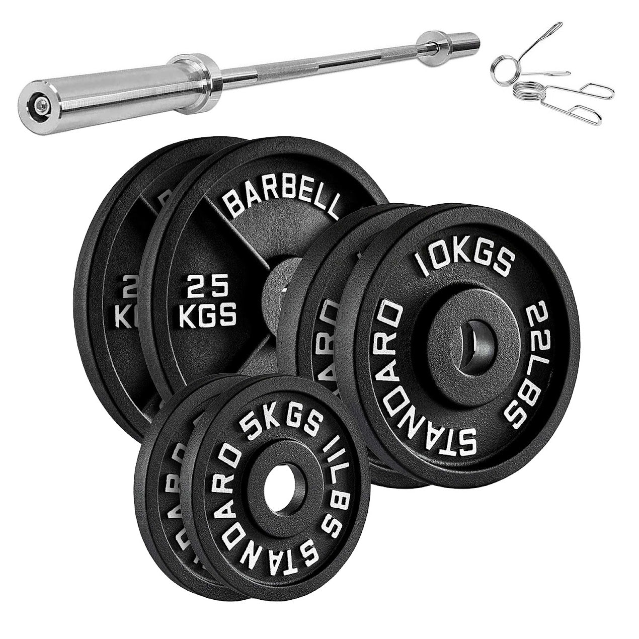 Cast Iron Weight Plates | Durable Weight Discs for Home & Gym | Available in Singles, Pairs & Sets | Heavy-Duty Dumbbell Plates for Strength Training & Weightlifting |