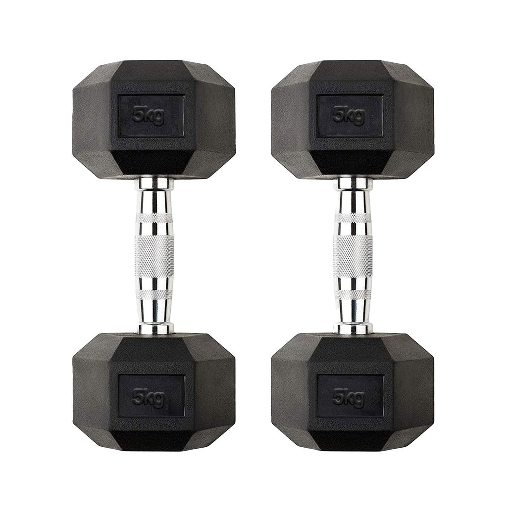 Hex Dumbbell Pairs & Sets 2.5kg–60kg – Rubber-Coated, Anti-Roll Weights with Rack Option – Home Gym Strength Training Dumbbell Set UK