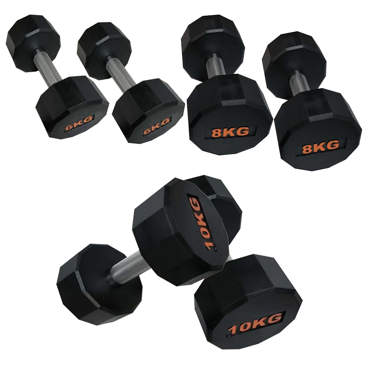 Hex-Shaped Round Dumbbell – Anti-Roll Strength Weight for Stable & Controlled Training Sessions