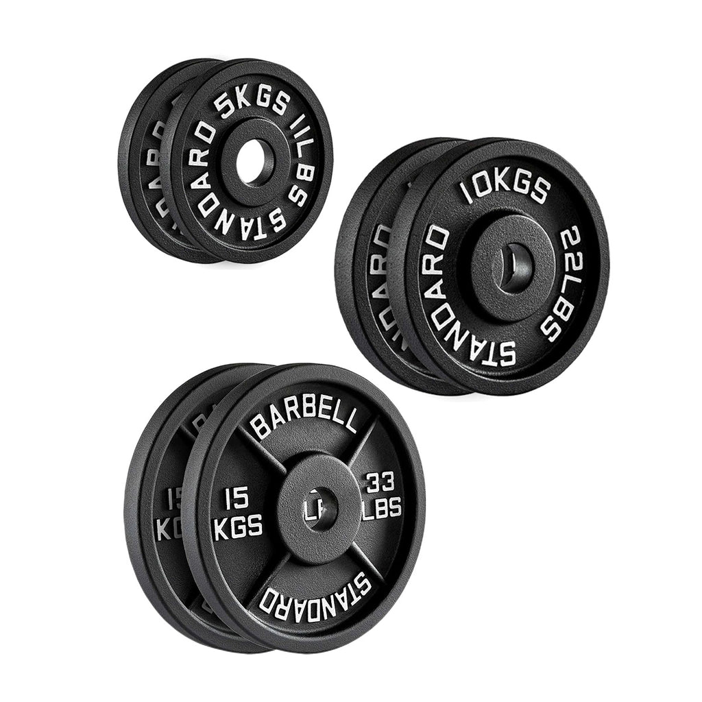 Cast Iron Weight Plates | Durable Weight Discs for Home & Gym | Available in Pairs & Sets | Heavy-Duty Dumbbell Plates for Strength Training & Weightlifting