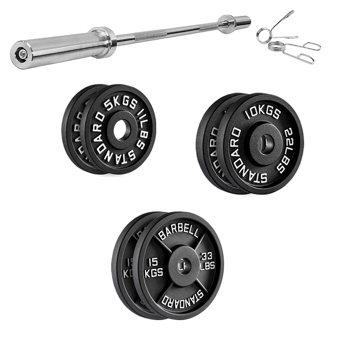 Cast Iron Weight Plates | Durable Weight Discs for Home & Gym | Available in Pairs & Sets | Heavy-Duty Dumbbell Plates for Strength Training & Weightlifting