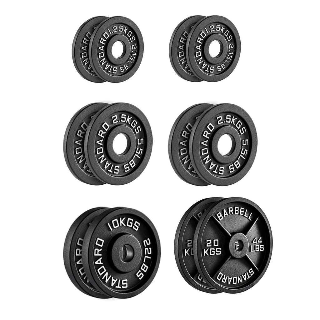 Cast Iron Weight Plates | Durable Weight Discs for Home & Gym | Available in Pairs & Sets | Heavy-Duty Dumbbell Plates for Strength Training & Weightlifting