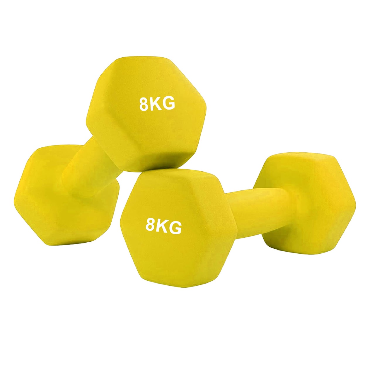 Neoprene Hex Dumbbells with Anti-Roll Design | Non-Slip Hand Weights for Home & Gym | Sold as Singles, Pairs, or Complete Sets | Comfortable Grip & Durable Coating