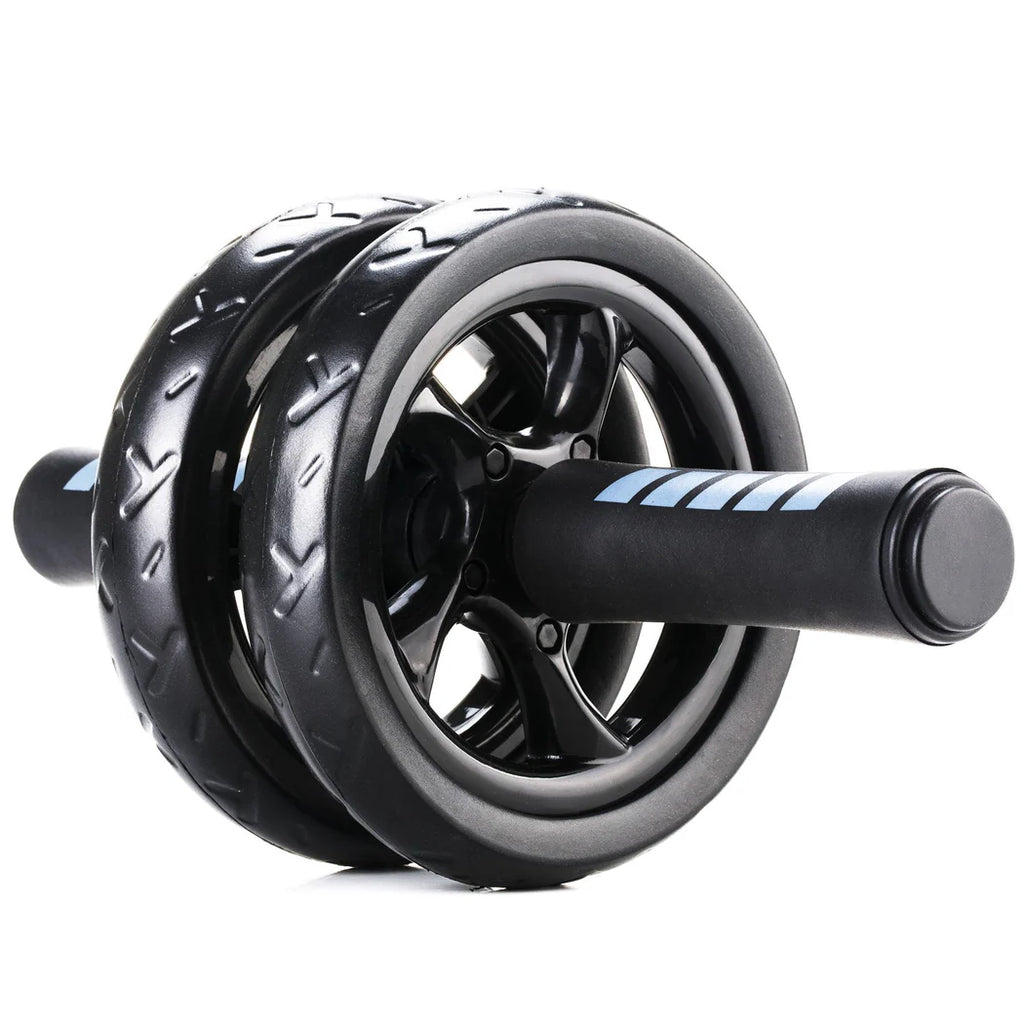 Black ab roller on a white background