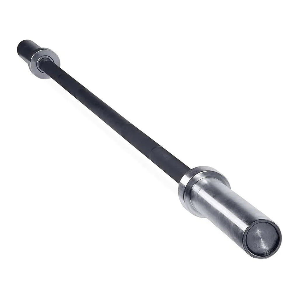 Metallic rod with cylindrical ends on a white background