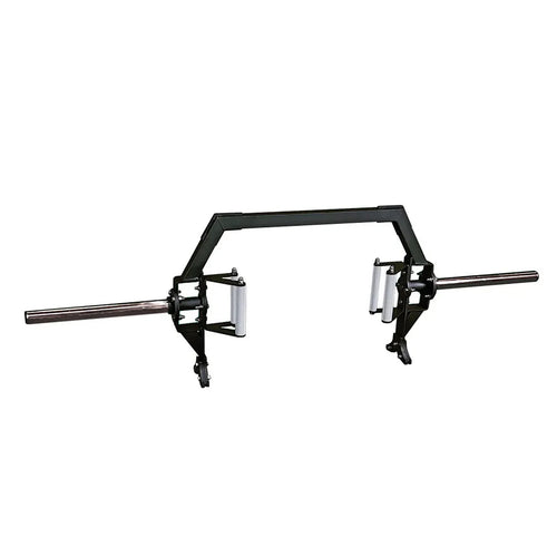 Black metal pull-up bar on a white background