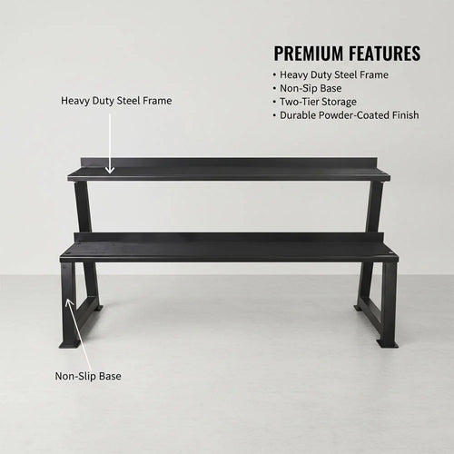Black metal bench with highlighted features on a white background