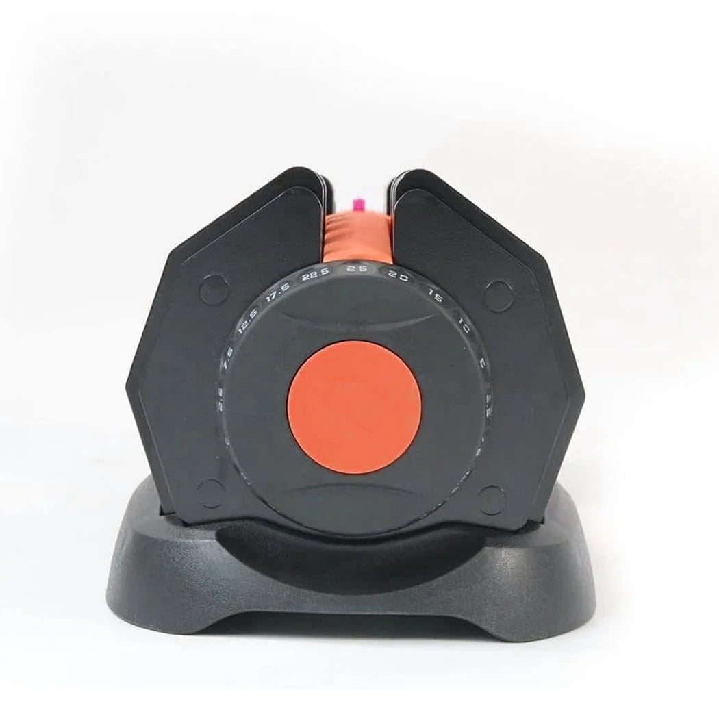 Black and orange archery sight on a white background