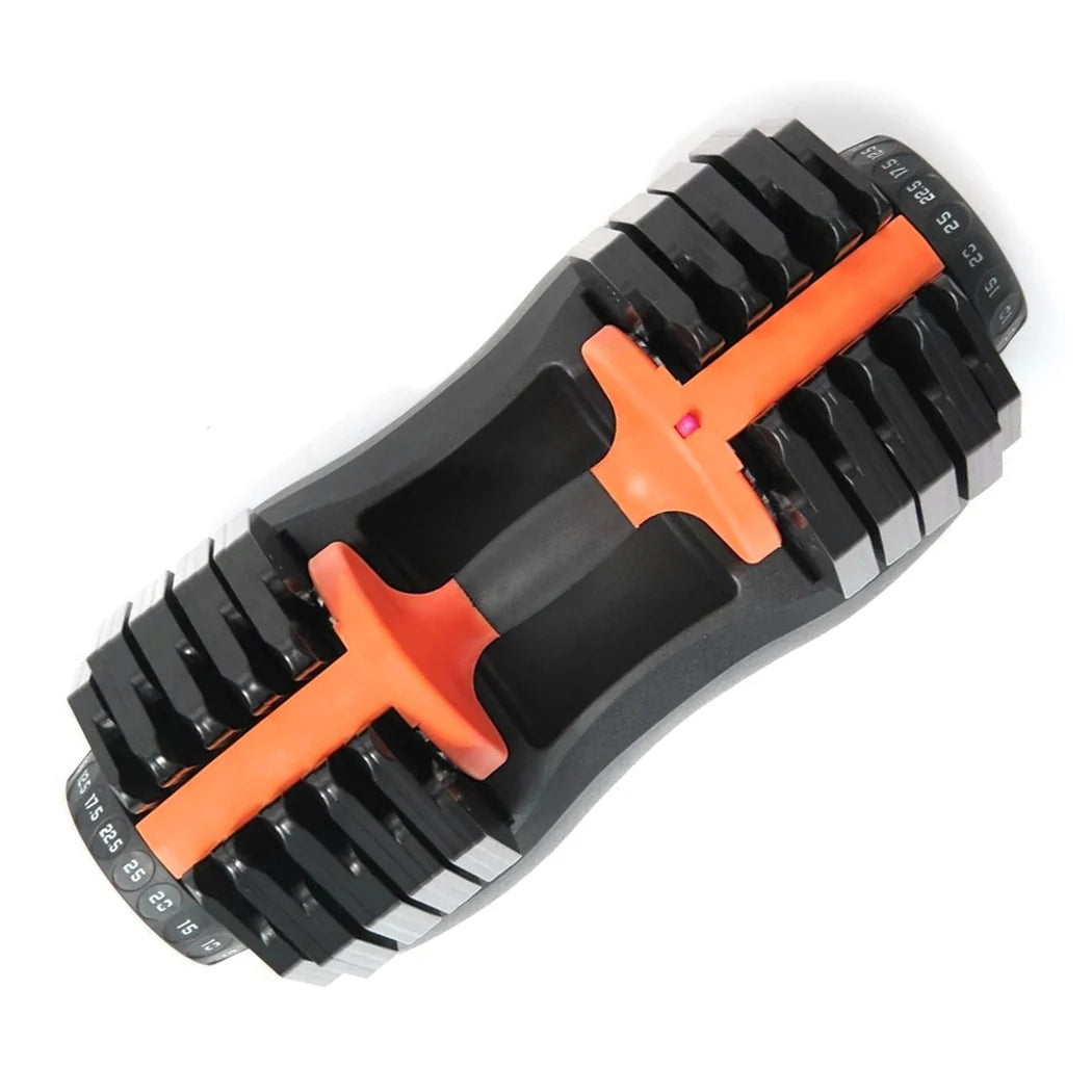 Black and orange adjustable resistance band on a white background