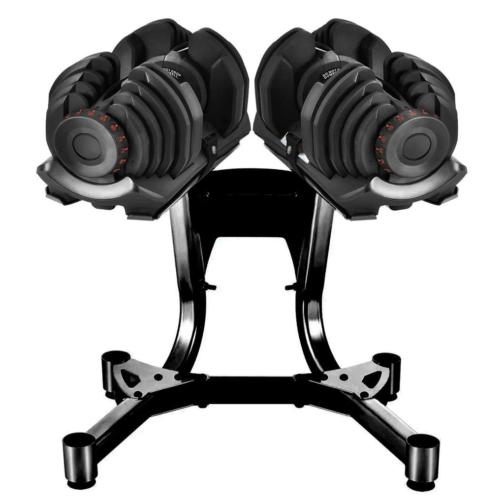 Adjustable Dumbbell Rack with 24kg or 40kg Weights – Space Saving Stand for Home Gyms, Secure Dial System, Compact Fitness Gear for Men & Women