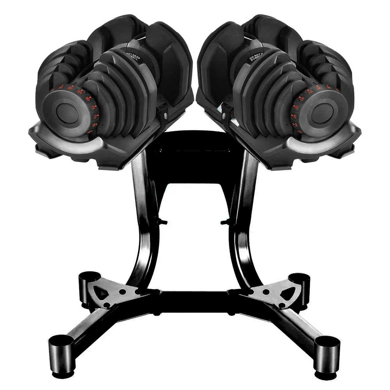 Adjustable Dumbbell Rack with 24kg or 40kg Weights – Space Saving Stand for Home Gyms, Secure Dial System, Compact Fitness Gear for Men & Women