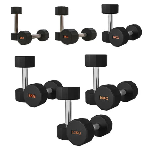 Hex-Shaped Round Dumbbell – Anti-Roll Strength Weight for Stable & Controlled Training Sessions