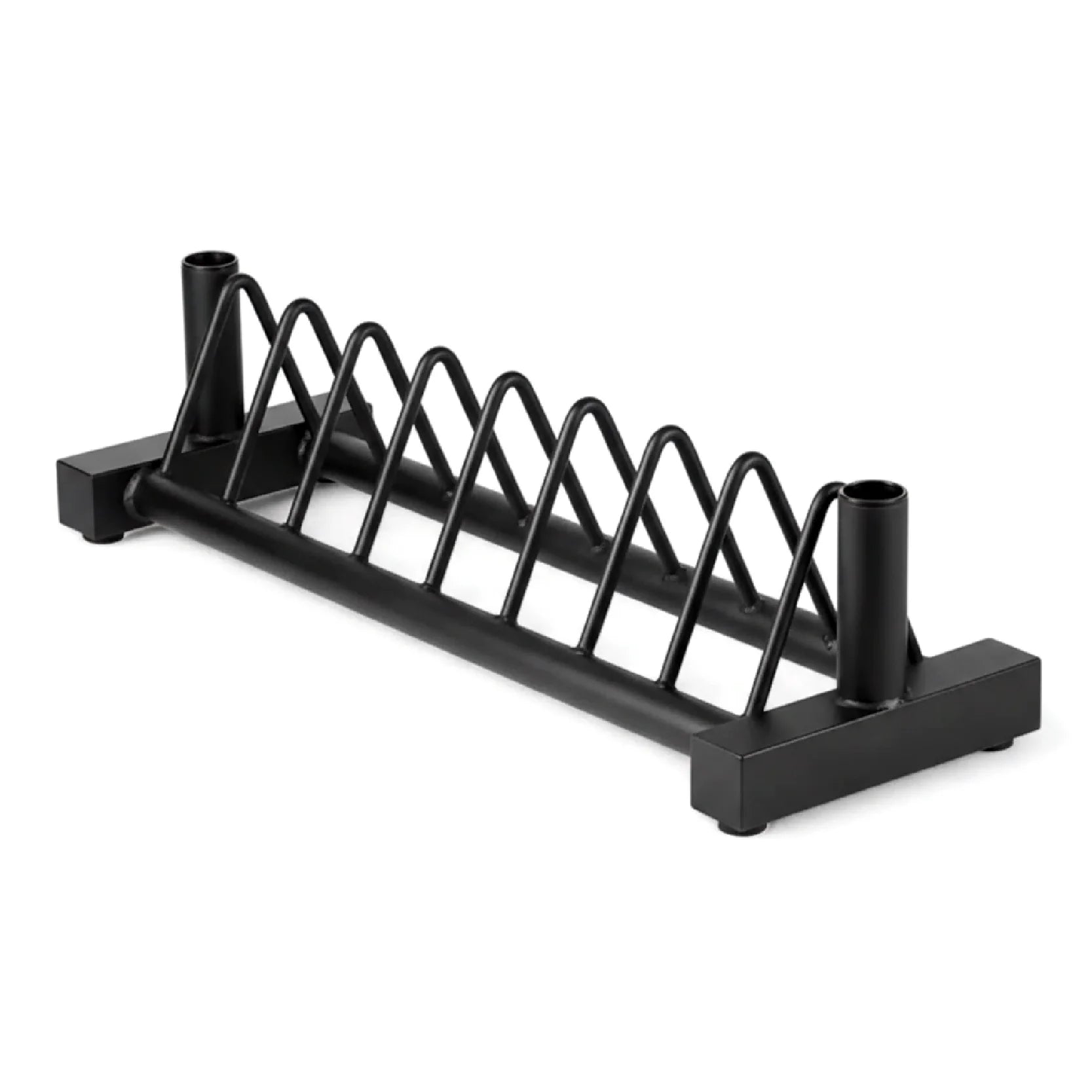 Portable Horizontal Weight Plate & Barbell Rack, Heavy-Duty Steel Storage Organizer with Wheels for Olympic & Standard Plates Home Gym