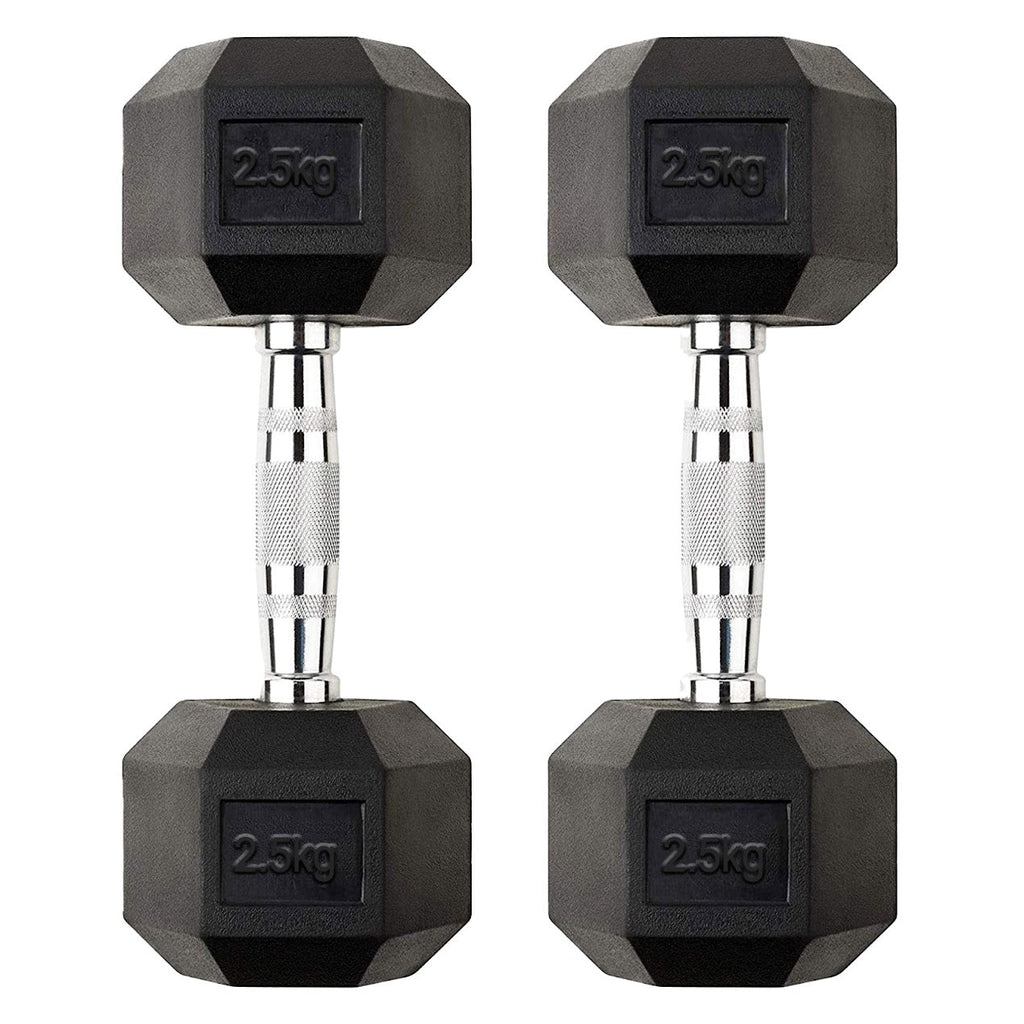 Hex Dumbbell Pairs & Sets 2.5kg–60kg – Rubber-Coated, Anti-Roll Weights with Rack Option – Home Gym Strength Training Dumbbell Set UK