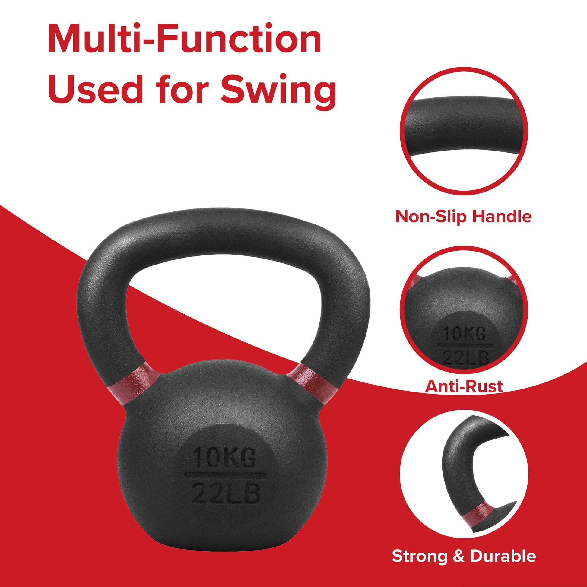 Heavy-Duty Cast Iron Kettlebells – All-in-One Tool for Functional Strength & Endurance Training