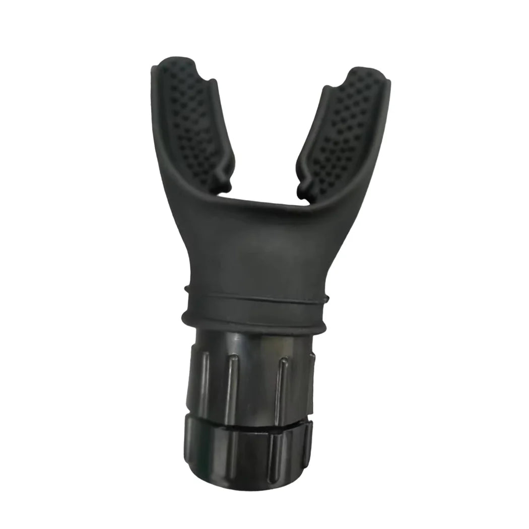 Black rubber duckbill valve on a white background