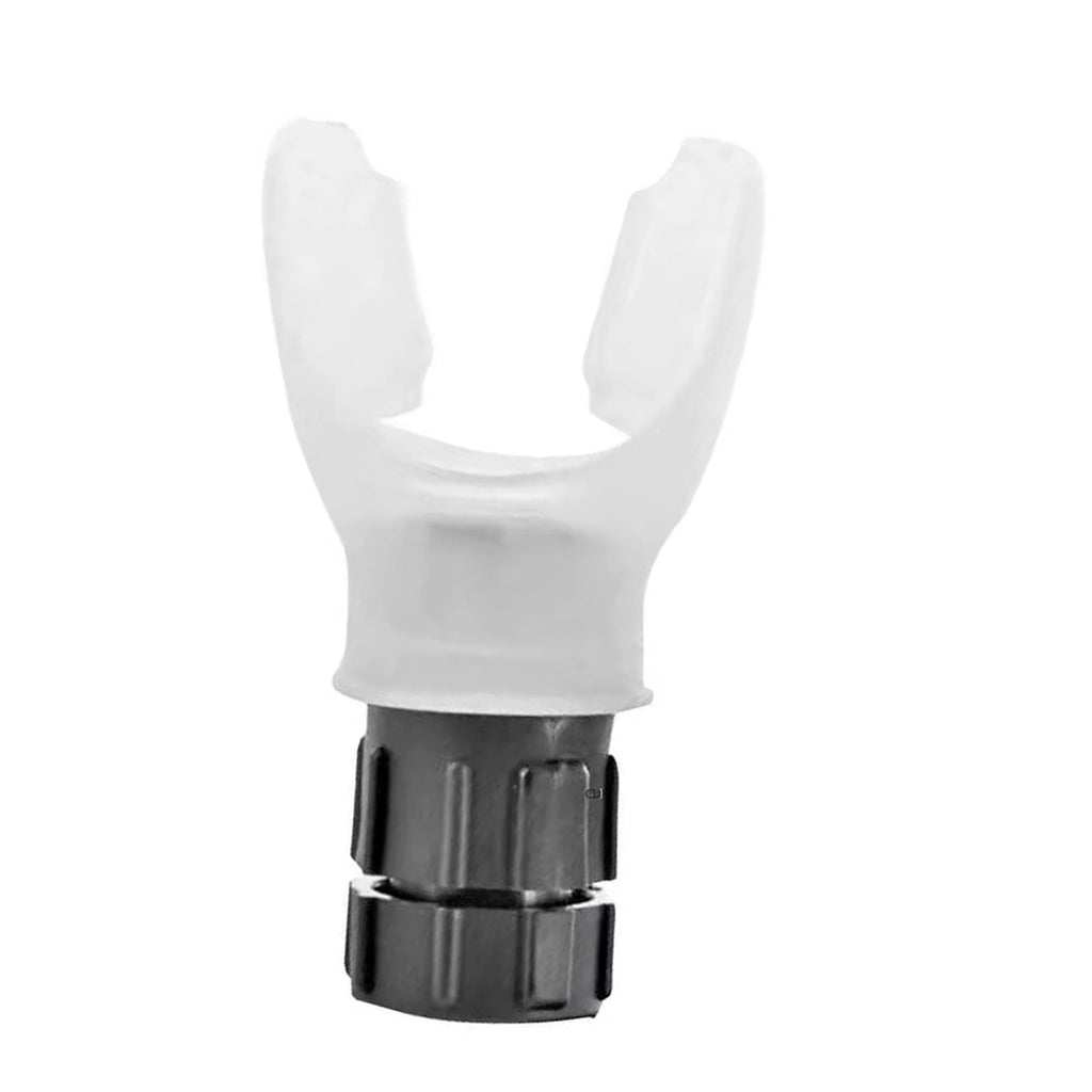 White and black valve stem cap on a white background