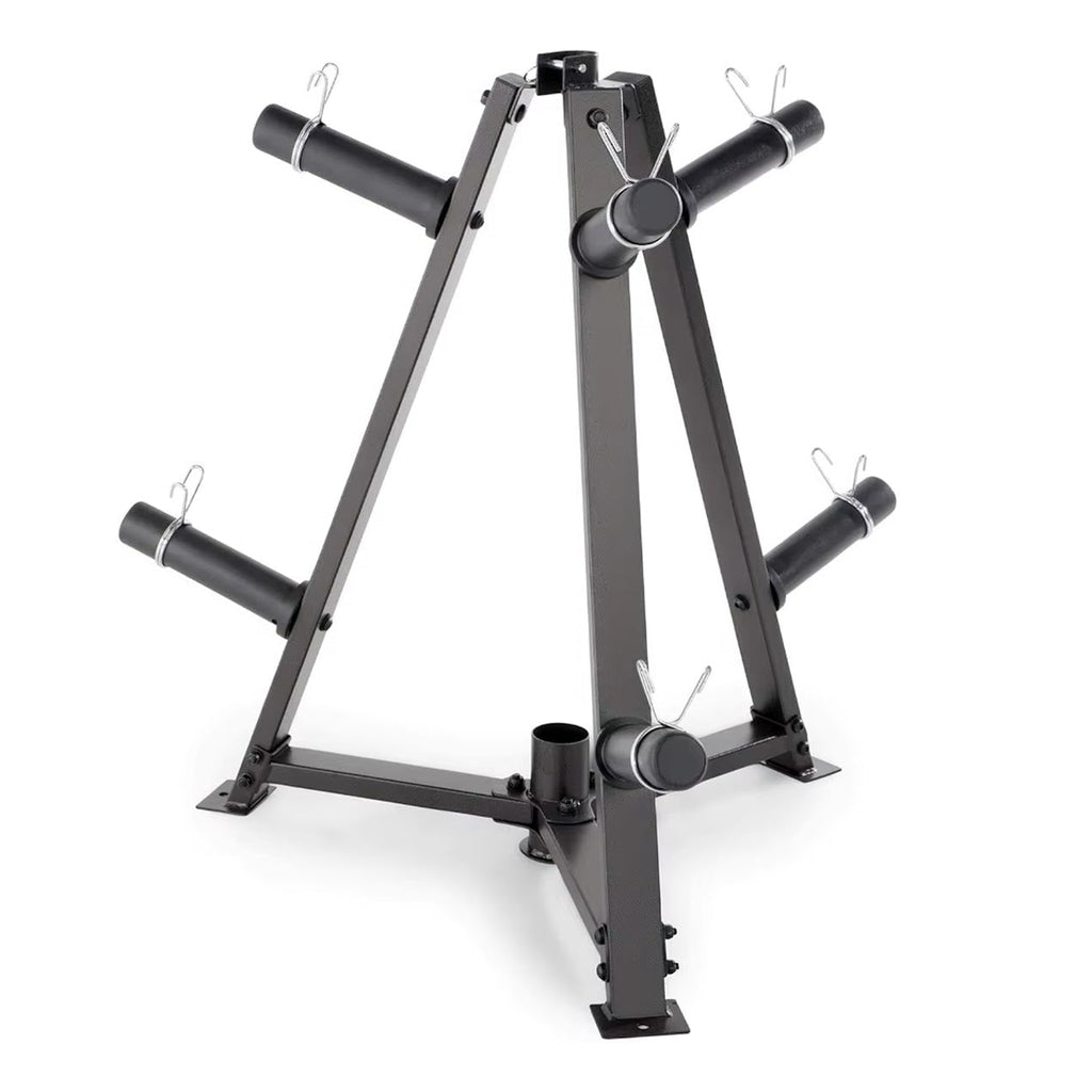 Durable Vertical Weight Plates Rack – 300kg Capacity, Plate & Dumbbell Storage Stand with 6 Clamp Holders