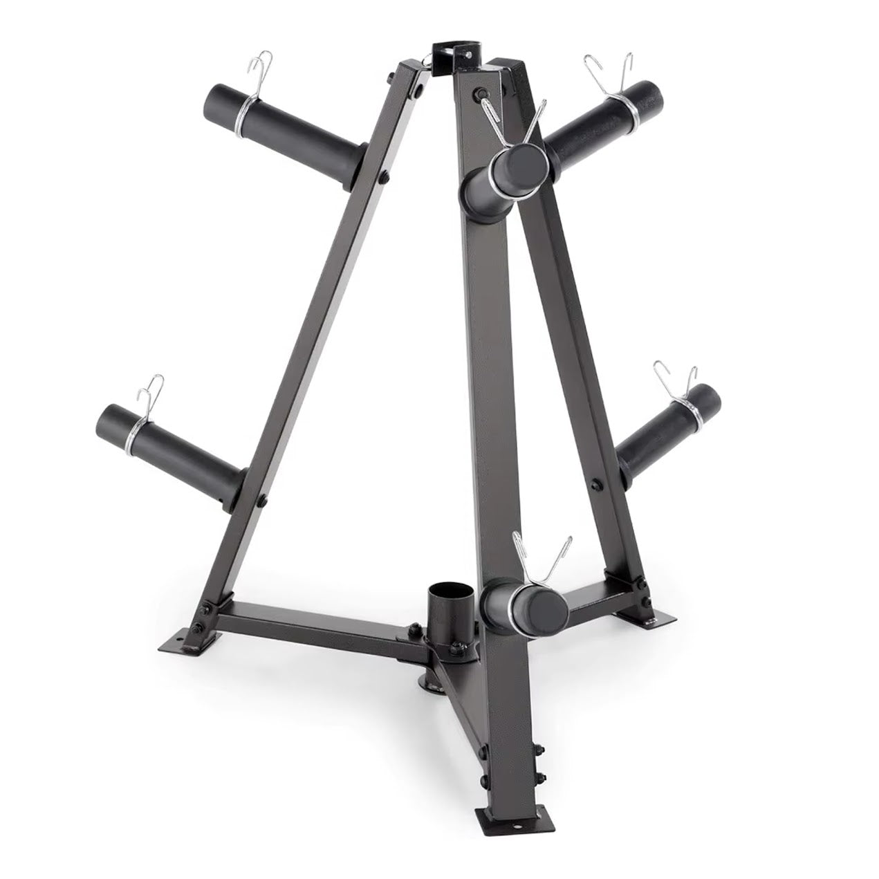 Durable Vertical Weight Plates Rack – 300kg Capacity, Plate & Dumbbell Storage Stand with 6 Clamp Holders