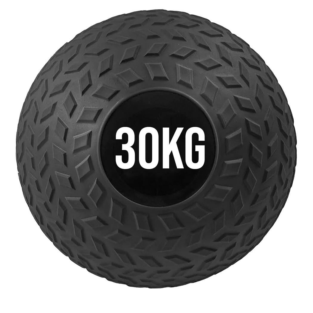 Black exercise ball with '30KG' marking on a white background