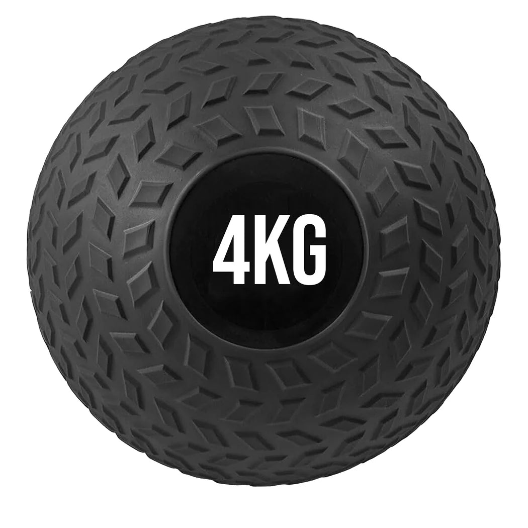 Black 4KG weight ball on a white background