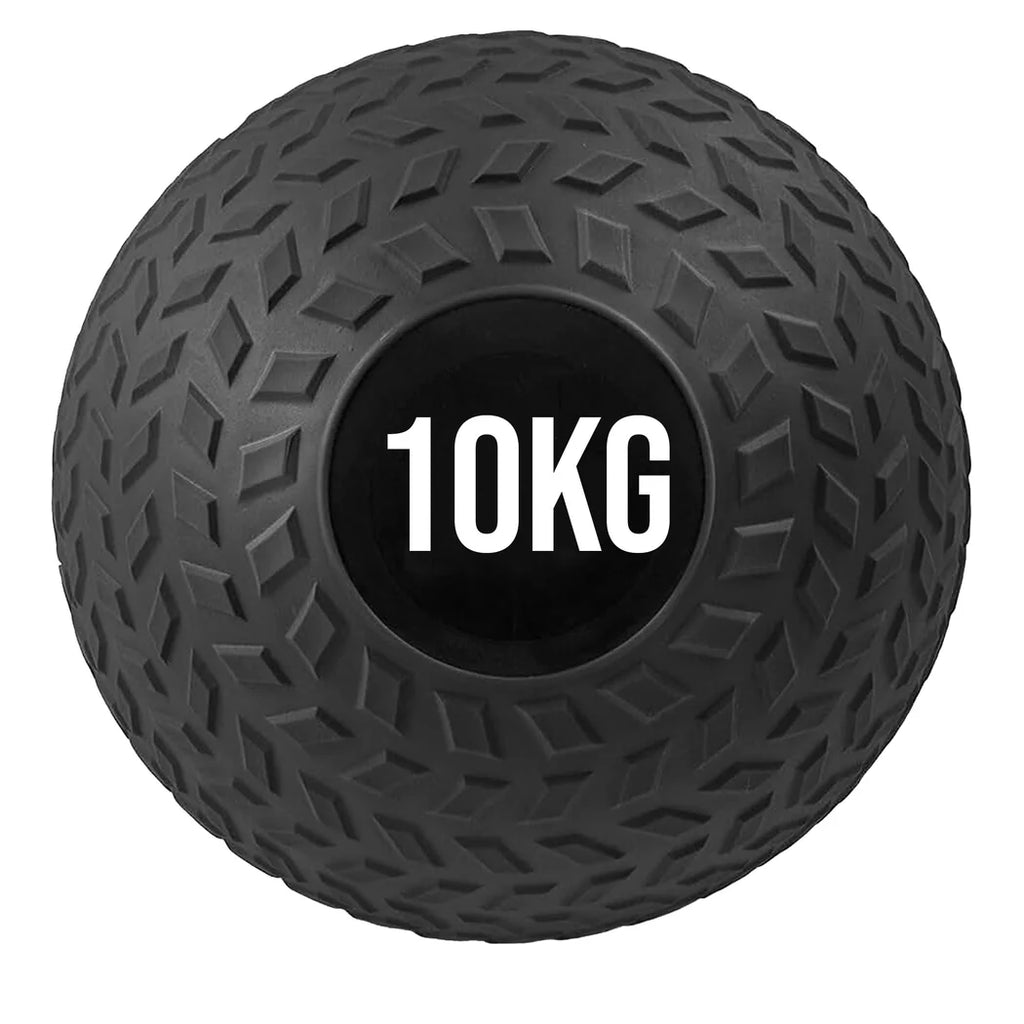 Black weight ball with '10KG' marking on a white background