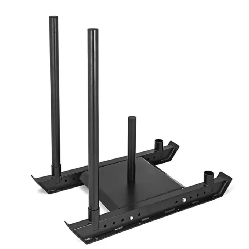 Black metal rack stand on a white background