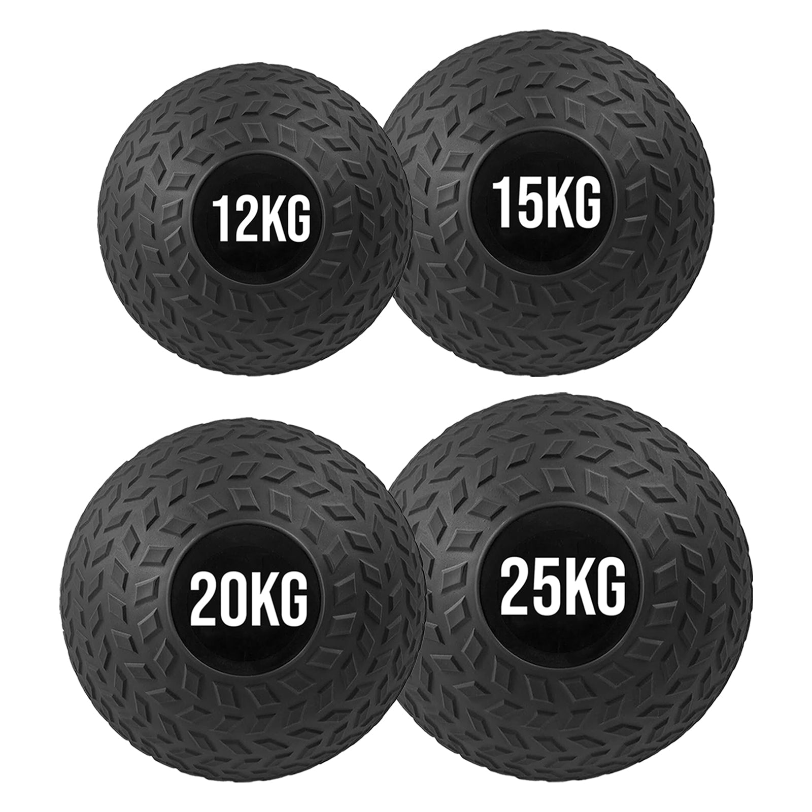No-Bounce Treaded Slam Balls – High-Impact Rubber Power Balls for Core, Strength & Conditioning | Single or Set Options from 3KG to 25KG