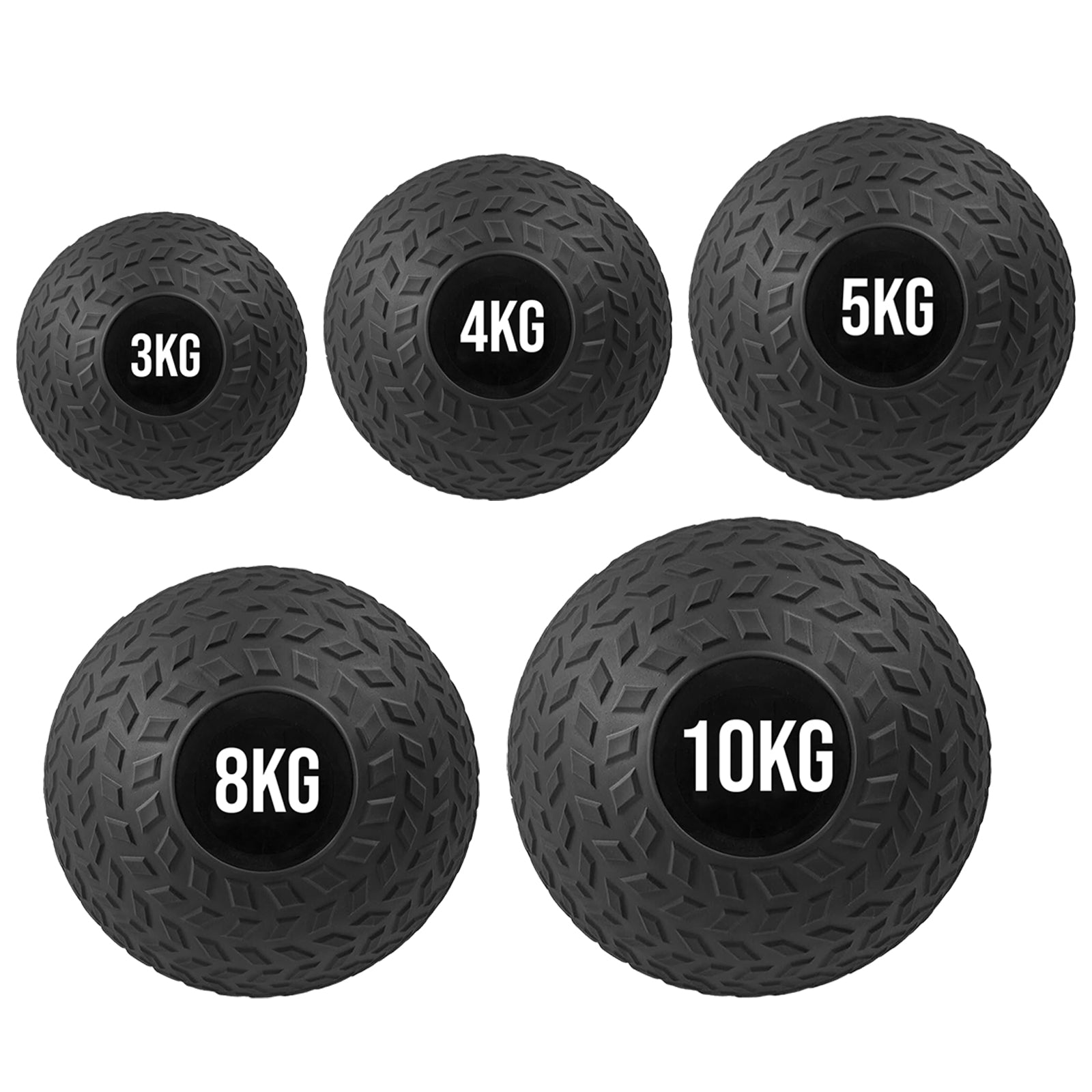 No-Bounce Treaded Slam Balls – High-Impact Rubber Power Balls for Core, Strength & Conditioning | Single or Set Options from 3KG to 25KG