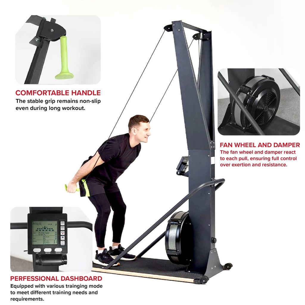 Home Ski Workout Machine – Compact Indoor Machine with LED Screen | Boost Cardio, Build Strength & Burn Calories Efficiently