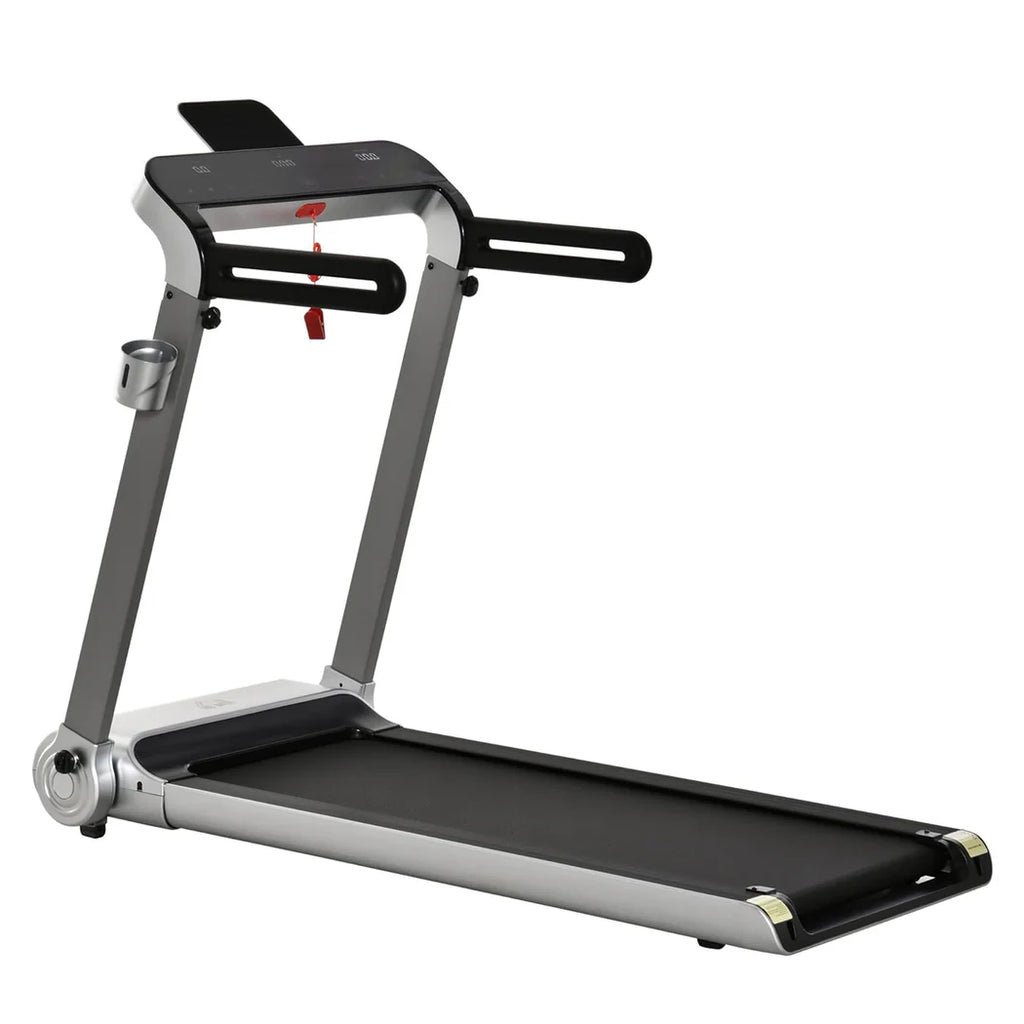 Foldable treadmill on a white background