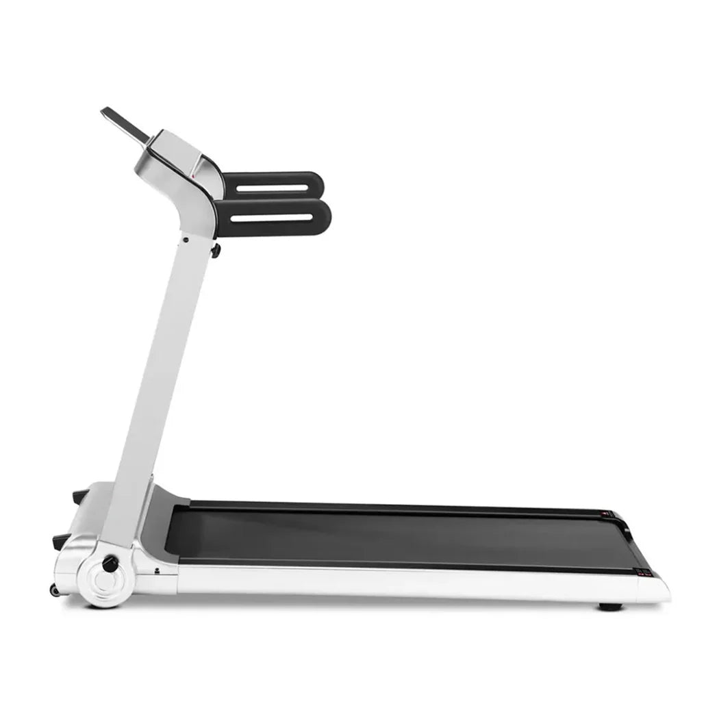 Foldable treadmill on a white background
