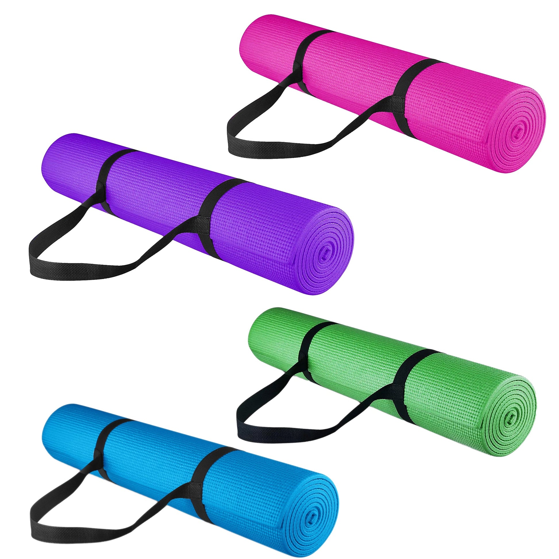 Ultra-Cushioned NBR Foam Mat – 15mm Non-Slip Yoga Mat for Pilates, Gym & HIIT Workouts with Carry Strap
